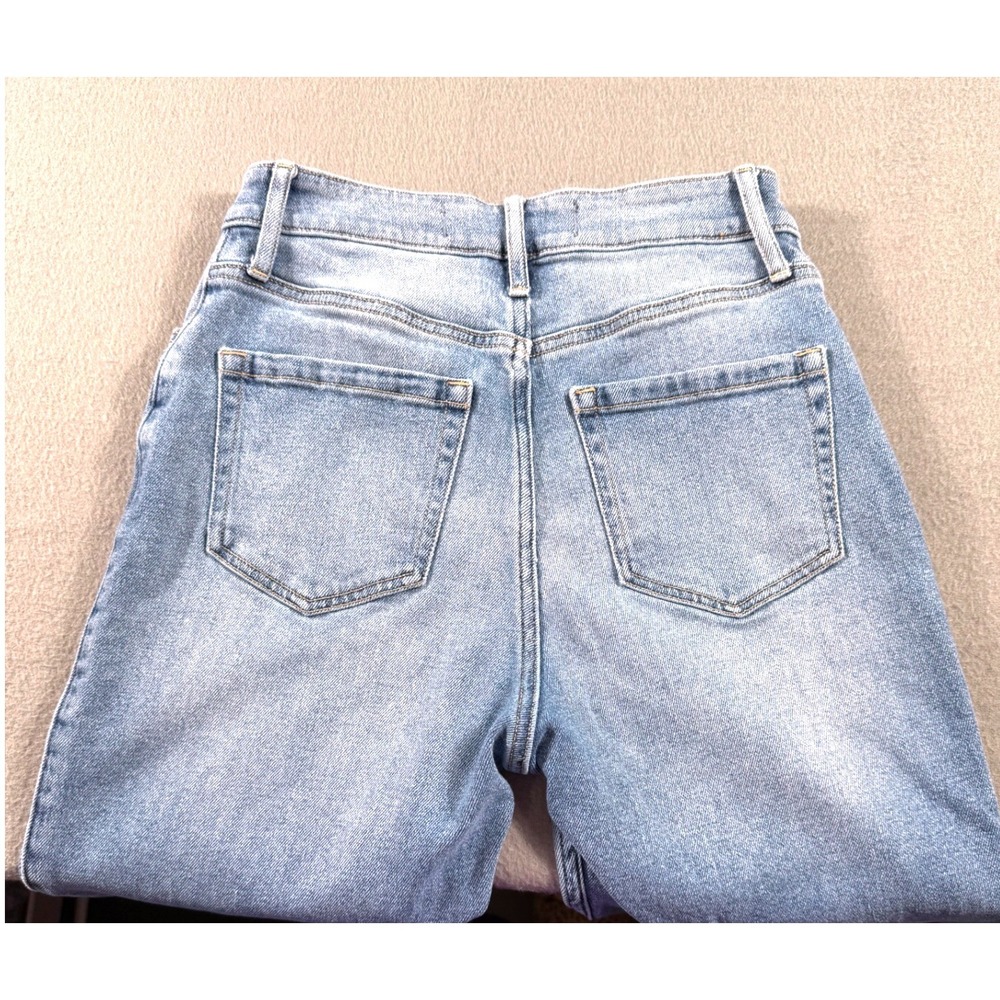 Hollister Dad Jeans Ultra High Rise Light Wash Straight Leg W25 L31 Casual - Picture 4 of 12